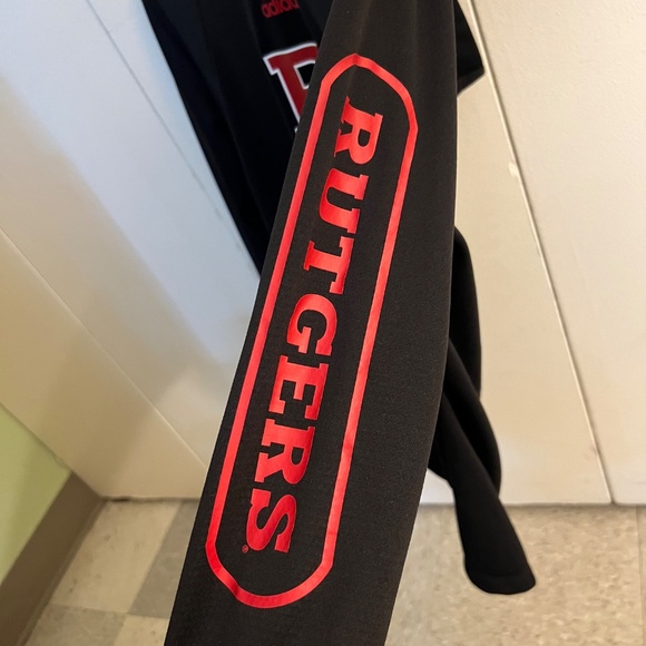 Rutgers Adidas Hoodie – Black Heat.RDY Primeblue, Size M - Picture 2 of 7